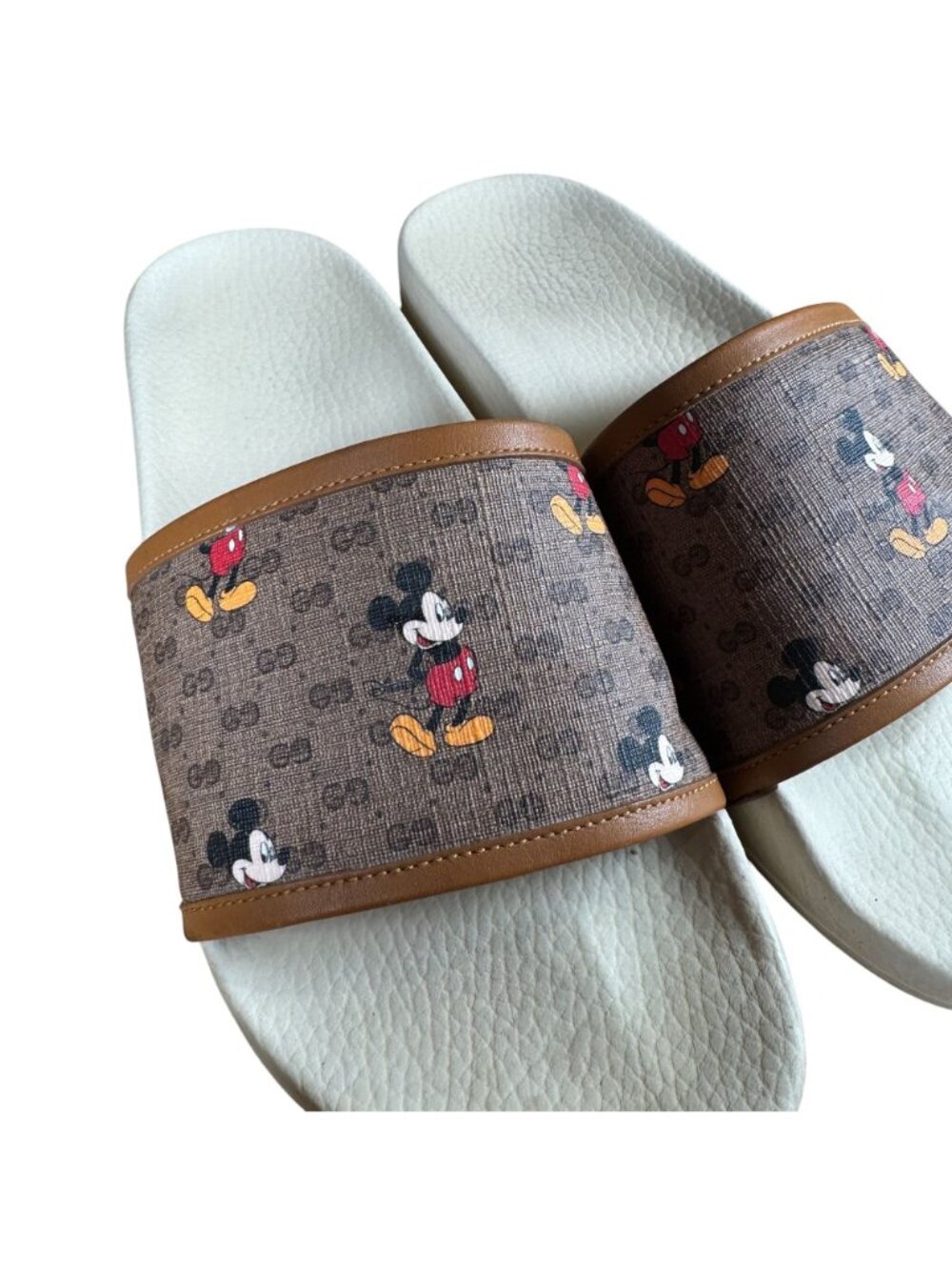 Gucci x Disney GG Supreme Mickey Mouse Logo Shoes Slides Size UK 10 US 11 - Picture 8 of 11